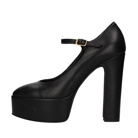 decollete nero con plateau